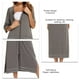 thumbnail image 5 of Camisón de media manga elegante mujer embarazada suelta Casual bolsillo cremallera frontal camisón ropa de dormir, 5 of 8