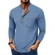 thumbnail image 1 of pstuiky camisetas de manga larga para hombre, Cárdigan informal de color liso para hombre, con botones, bolsillo y mangas largas y cuello redondo Tops casuales para hombres xxxl, 1 of 7
