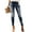 Dark Blue, variant on Women's Shaping Skinny Jeans High Waisted Ripped Distressed Denim Pants Stretchy Legging Jean Trousers