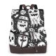 thumbnail image 1 of Balery Black White Spooky Ghosts Mochila de Cuero para Mujeres, Gran Capacidad, Bolsa de Viaje Multifuncional, Mochila de Cuero y Bolsa de Hombro para Mujeres, 1 of 4