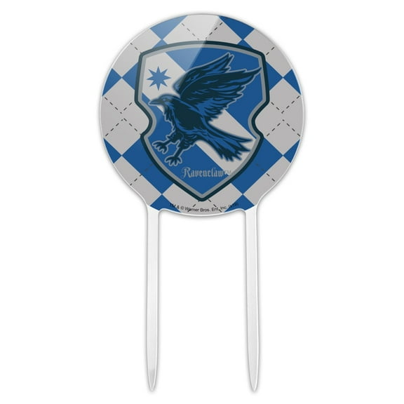 Acrylic Harry Potter Ravenclaw Plaid Sigil Cake Topper Party Decoration for Wedding Anniversary Birthday Graduation