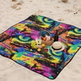 thumbnail image 5 of Tiger Eyes Beach Blanket Outdoor Picnic Blanket 78"x 78" Waterproof Foldable for Beach Camping Travel Hiking Grass Lawn Park, 5 of 5