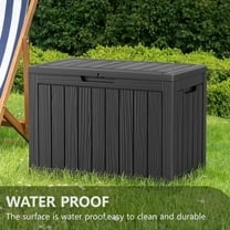 Waterproof Outdoor Storage Box,Resin Deck Box,Lockable Outside Storage Box Container for Patio Furniure,Garden,Tools