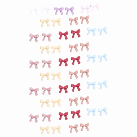 Yiran 50Pcs Bow Nail Charm, Style 05
