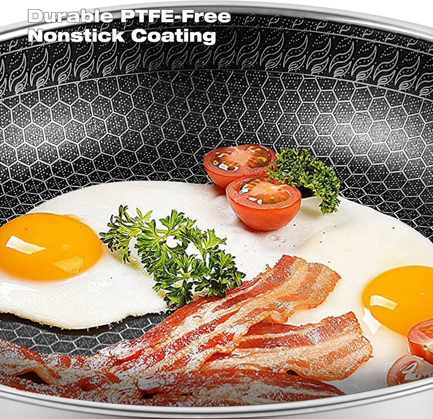 Non Stick Frying Pans 11 Inches, Induction Compatible,  & Easy Clean for Gas/Electric Stove