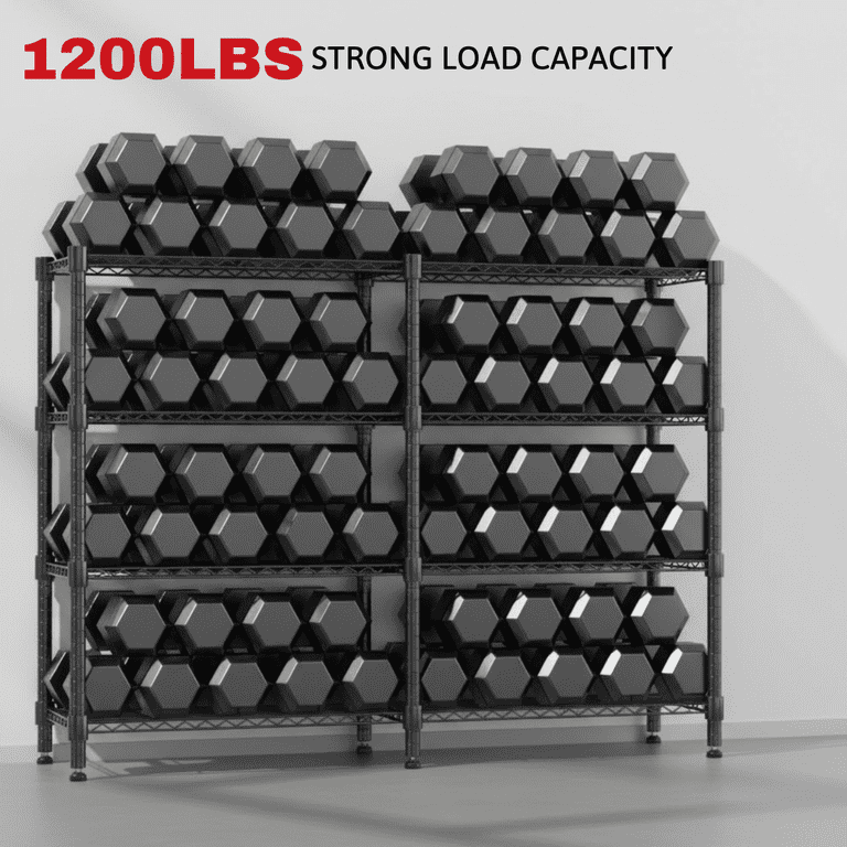 Legooin 60x14x60 Inch Adjustable Corner Storage Rack, Black photo 4