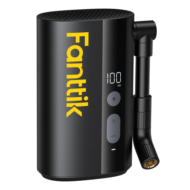 Fanttik X9 Ace Mini bomba de neumáticos para bicicleta de inflado rápido de 32 s con bomba de aire eléctrica de calibre 150 PSI con válvula Presta y Schrader adecuada para bicicleta de carretera, bici