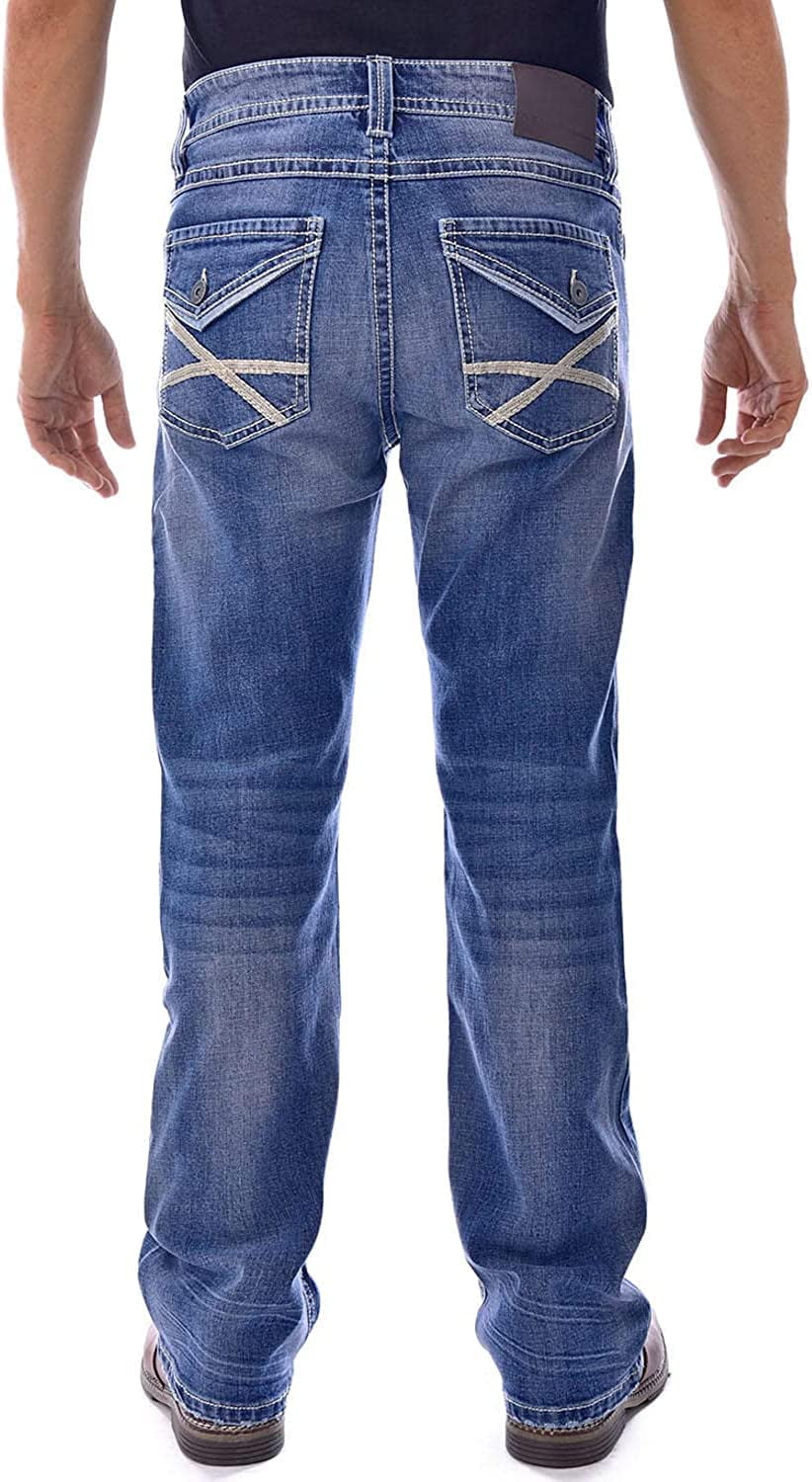 T.K. Axel Men's Slim Boot Cut Stretch 5 Pocket Denim Jean