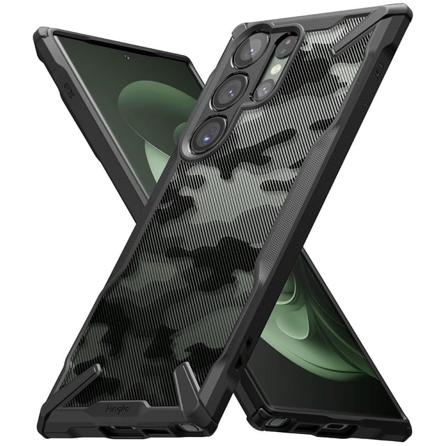 Funda Ringke Fusion X Samsung Galaxy S23 Ultra Camo Black Resistente Impactos TPU PC
