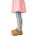 thumbnail image 2 of Girls Ribbed Tights Knit Cotton Leggings with Cute Bow Detail Elastic Waist High Stretch Warm Pantyhose for Toddler Kids Fall Winter Everyday Casual Wear, 2 of 7