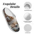 thumbnail image 5 of Wukai Serene Kitten Kingdom Print Women's Indoor Bedroom Slipper Slip On Shoes, Unisex House Shoes with Anti-Skid Sole for Men, Gift for Women Men-13, 5 of 7