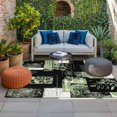 thumbnail image 2 of Sage Green Black Outdoor Rug for Patio/Deck/Porch, Non-Slip Large Area Rug 4 x 6 Ft, Modern Abstract Art Botanical Indoor Outdoor Rugs Washable Area Rugs, Reversible Camping Rug Carpet Runner, 2 of 8