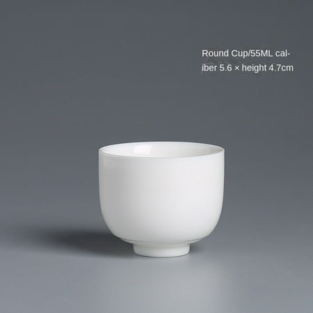 

Kung Fu Small Tea Cup Tea Bowl Master Cup Egg-Shell Porcelain White Porcelain Cup Jade Porcelain Tea Set Tea Tasting Cup Teacup