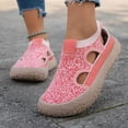 thumbnail image 2 of Rokment Womens Tie Dye Orthotic Chunky Walking Shoes Beach Casual Closed Toe Sandals Hollow out Comfortable Platform Slip on Socks Non Slip Nursing Work Flat Loafers Fashion Sneakers Red Size 7.5, 2 of 8