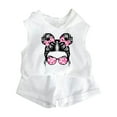 thumbnail image 1 of Odeerbi 2-8 Años Niñas Trajes de Verano Camisetas Con Capucha de Algodón Pantalones Cortos de Dos-Conjunto de Dos Piezas Camiseta Sin Mangas Estampada Pantalón Corto Con Cintura Elástica, 1 of 4
