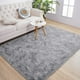 thumbnail image 2 of Alfombra Chicrug 91x152 cm Gris de Peluche Antideslizante 3x5 ft, 2 of 7