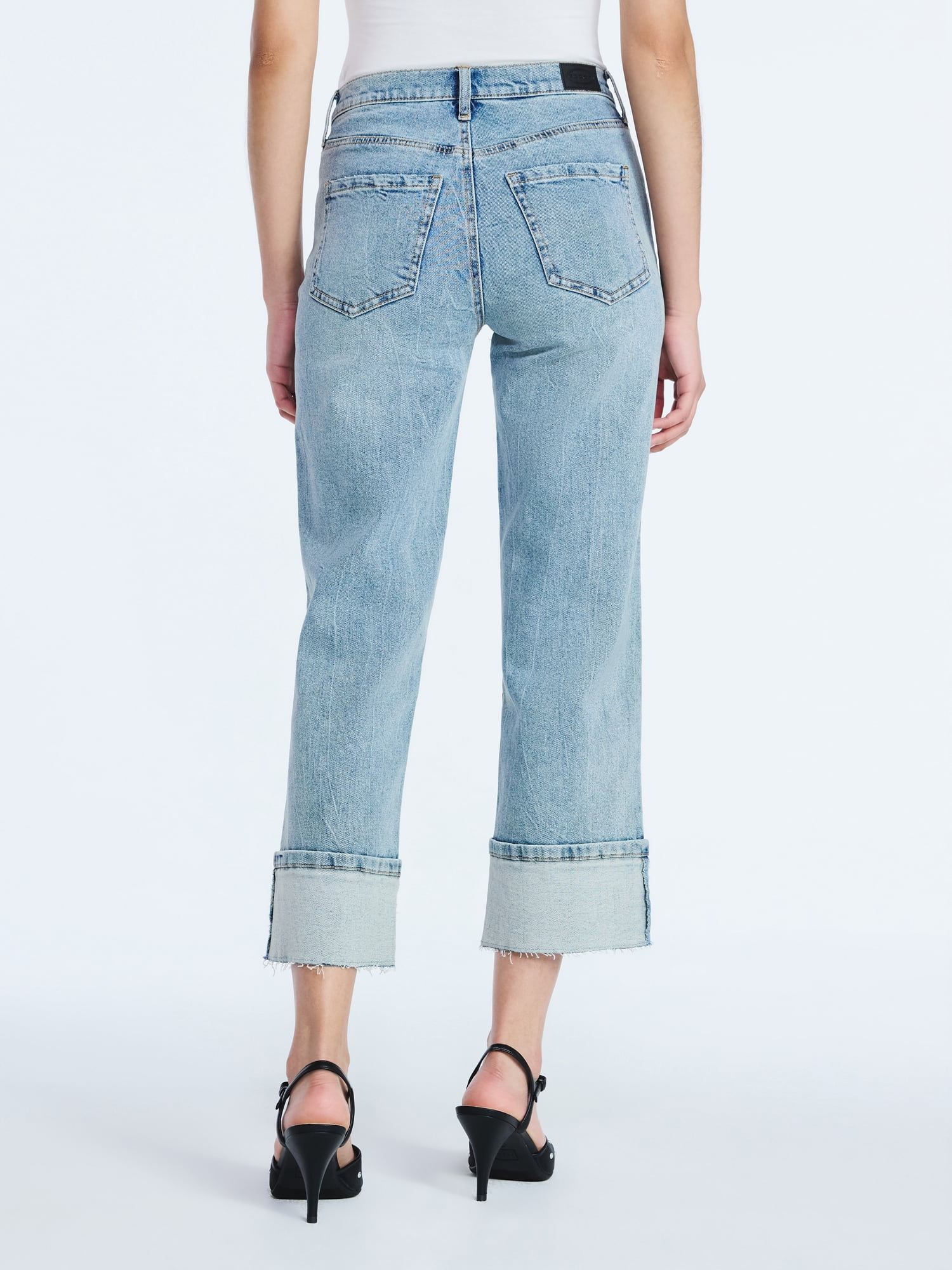 Scoop Women's and Women's Plus Benton Cuffed Ankle Jeans, 25", 27", and 29" Inseams, Sizes 0-26W