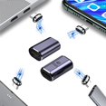 thumbnail image 1 of HAHDAXIA [2Pack Straight+ Extra 2 Plugs] USB C Magnetic Adapter,24 Pins Type C Support Thunderbolt 4,USB4.0, PD 100W Charge,40Gb/s Data Transfer,8K Video Output Compatible with MacBook and Mo, 1 of 7