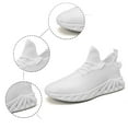 thumbnail image 6 of Mens Shoes,Breathable Athletic Walking Shoes Fashion Lightweight Non Design Comfortable Footwear for Spring Casual Wear,Shoes for Men,White,8.5, 6 of 9