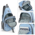 thumbnail image 5 of Bolso Bandolera con Bloqueo RFID Mochila Cruzada Mochila de Día para Senderismo y Viajes (Azul Claro), 5 of 5