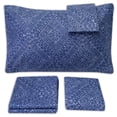 thumbnail image 5 of Parkview Blue Diamond Printed 4-Piece 1500 Supreme Collection Sheet Set Full, 5 of 6