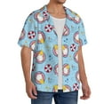 thumbnail image 4 of Disketp Men's Hawaiian Gnome Pool Party Print Shirts Button Down Holiday Beach Shirts-3X-Large, 4 of 7