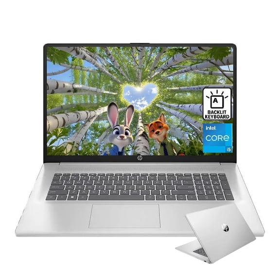 Newest HP 17 Laptop, 17.3" FHD Display, Intel Core i5 (Beats i7-1065G7) Processor, 32GB RAM, 2TB SSD, Webcam, HDMI, Bluetooth, Type-C, Wi-Fi, Windows 11 Pro, Silver