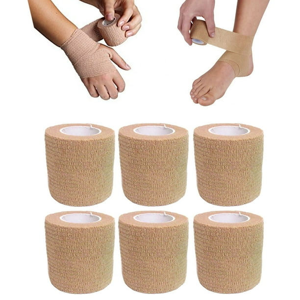12 Pc 2" x 2yd Self Adhesive Bandage Rolls Elastic Adherent Tape First