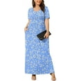 thumbnail image 2 of WUJINXIA Women's Summer Plus Size 2X to 6X Maxi Loose Dress with Pockets, 2 of 7