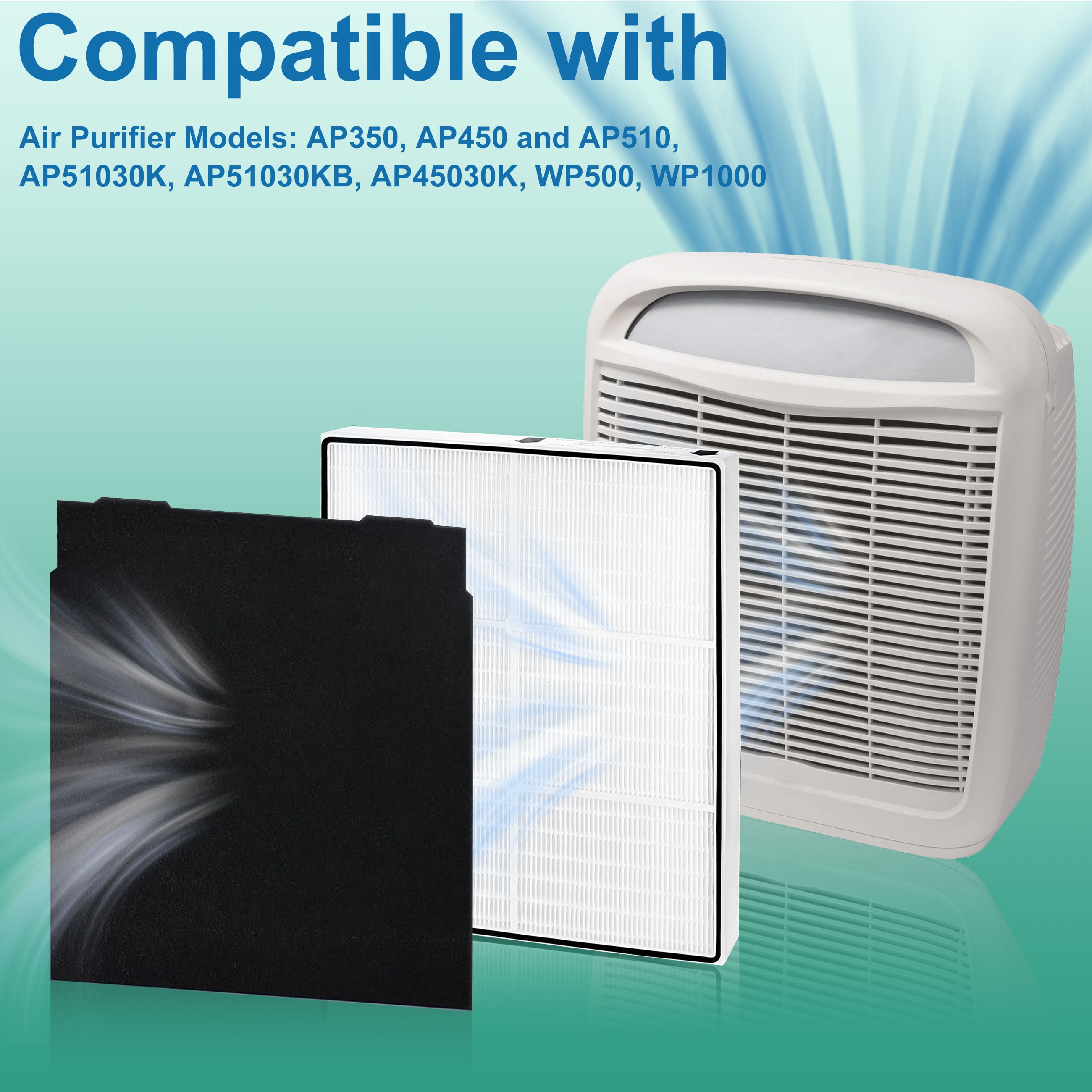 AMI PARTS True HEPA Carbon Filter for Air Purifier AP450 AP510 AP45030K