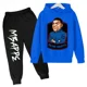 thumbnail image 3 of Ropa para niños Conjunto de sudadera con capucha para niños y pantalones de sudadera Conjunto deportivo de 2 piezas para niños y niñas Ropa estampada de Mbappé, 3 of 5