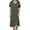 Green, variant on Linen Dress Women Mi Long Casual Dresses Short Sleeve Solid Color Dresses Women Online V-Neck Loose Tunic Vintage Beach Dress Big Size Trendy Sundress Wedding Guest Dress