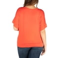 thumbnail image 2 of 24/7 Comfort Apparel Women's Plus Size Short Sleeve Loose Fitting Dolman Top, 2 of 4