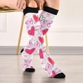 thumbnail image 5 of FREEAMG High Elasticity Compression Socks, High Knee Socks Adult Universal Leisure Relieve Fatigue,Heart Shapes Travel Daily with Running (2 Pair), 5 of 7