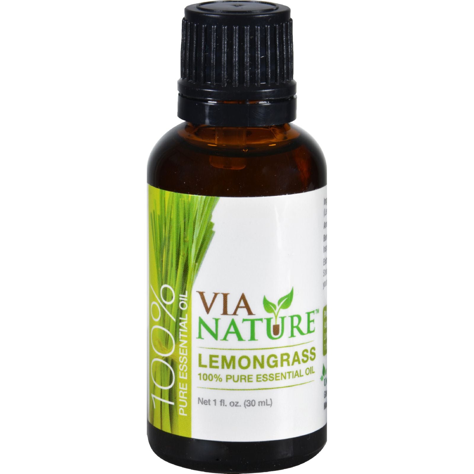 Via Nature Essential Oil 100 Percent Pure Lemongrass 1 fl oz