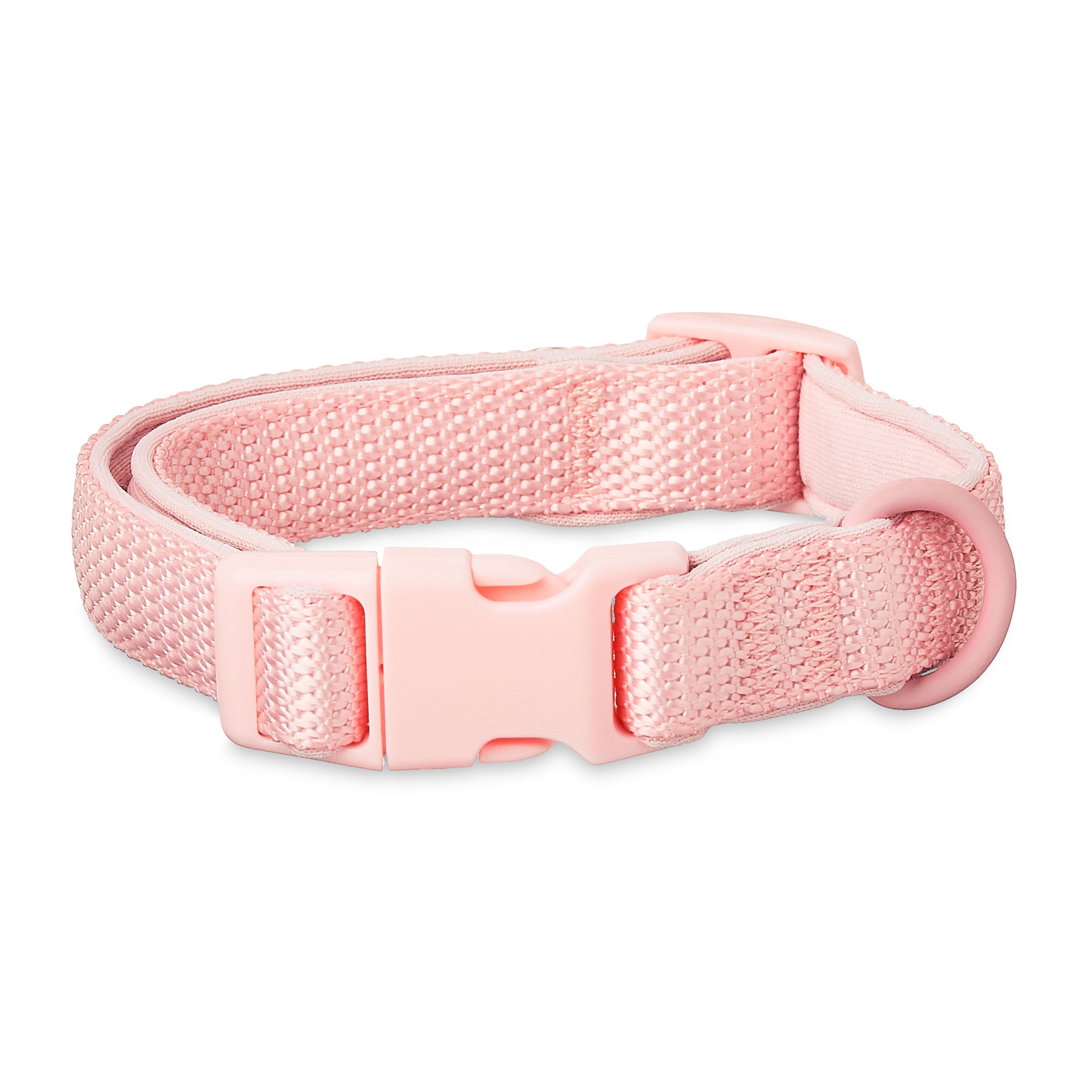 Vibrant Life Neoprene Cushioned Adjustable Dog Collar Small and 6ft Leash, Pink, Size Size Small