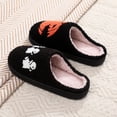 thumbnail image 6 of XIMIN Women Halloween Slippers Cute Spooky Cartoon Pumpkin Goth Ghost Slippers Cozy Plush Spooky Slippers Plush Fuzzy Fluffy Fall Winter House Shoes, 6 of 8
