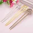 thumbnail image 1 of Juego de 3 pinzas de metal Horquillas para el pelo en forma de U para mujer, 16 cm, 1 of 1