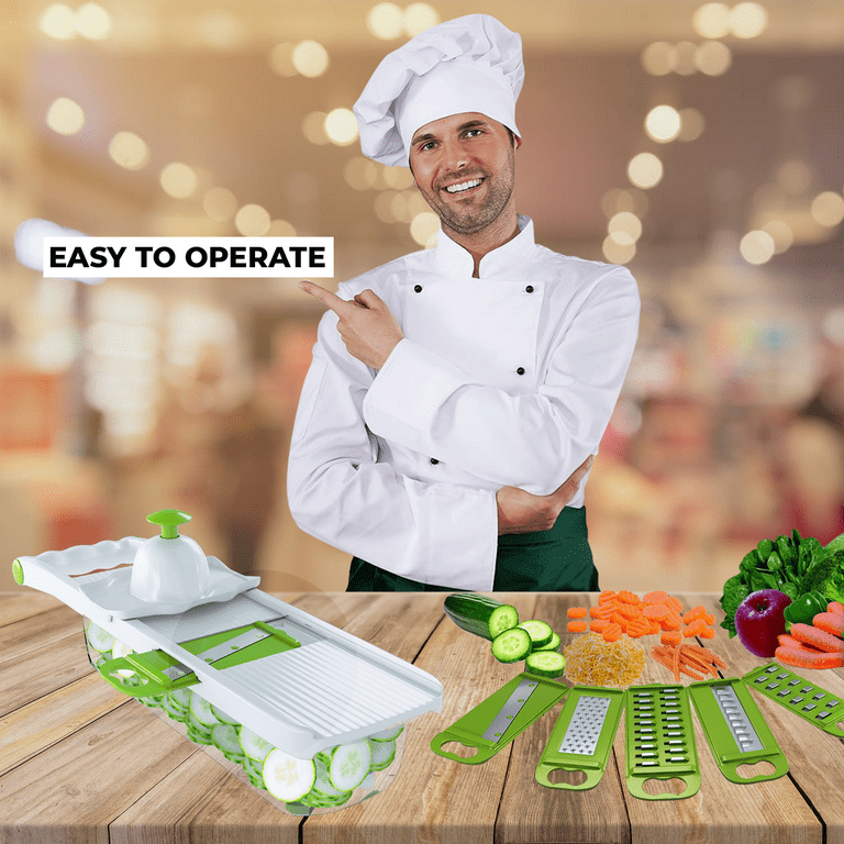 Mandoline Vegetable Slicer With Stainless Steel Blades – Kitchen