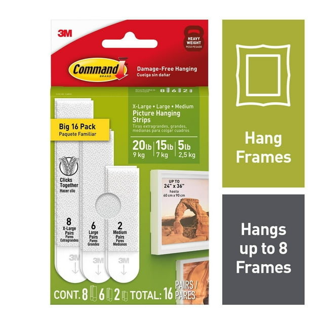 Command Picture Hanging Strips, 17218-16EF