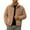 Coffee(mens jackets), variant on GuangCheng George Mens Fleece Plush Jackets,Full Zip,Warm,Sherpa Lined Outerwear,Casual Coat with Pockets,Black,2XL