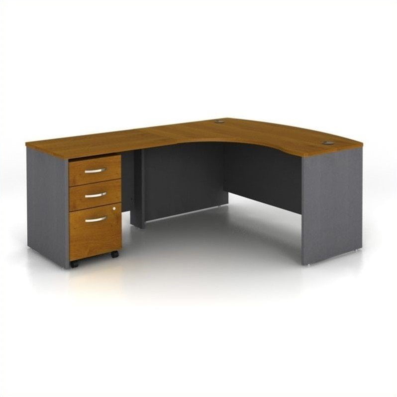 Bush Business Furniture Series C 3Piece LeftHand Computer Bow Desk