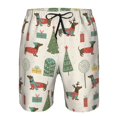 thumbnail image 4 of Naloa Christmas Dachshund Dog Men's Beach Shorts, Surfing shorts, Swim trunks, Quick Dry Swim Trunks for Surfing Beach Fun - Medium, 4 of 9