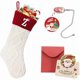 thumbnail image 1 of SDone Initial Christmas Stockings, 18’’ Large Embroidered Monogram Knit Christmas Stocking,Xmas Stocking for Kids, Holiday and Family Stocking for Fireplace or Party Decoration White-Red Letter Z, 1 of 1