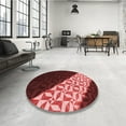 thumbnail image 4 of Ahgly Company Machine Washable Indoor Square Transitional Maroon Red Area Rugs, 7' Square, 4 of 7