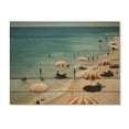 thumbnail image 3 of Designart "Umbrella Aerial Beach View VII" Nautical & Beach Print on Natural Pine Wood, 3 of 5