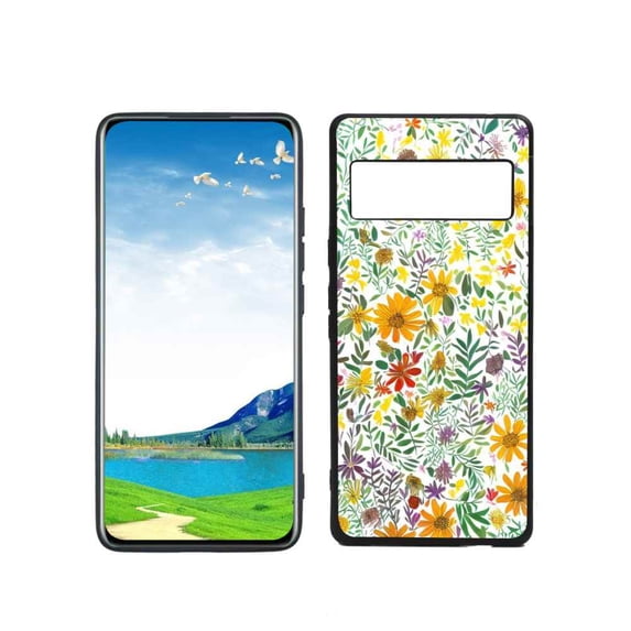 Compatible with Google Pixel 6 Pro(2021) Phone Case, Flowers-Leaves-330 Case Silicone Protective for Teen Girl Boy Case for Google Pixel 6 Pro(2021)