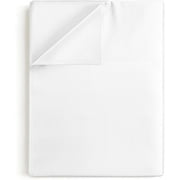 CGK Linens Single Microfiber Flat Sheet/Top Sheet (Queen, White)