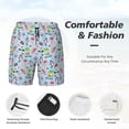 thumbnail image 3 of KLL Cartoon Animals for Mens Swim Trunks Quick Dry Swim Shorts with Built-in Compression Liner Funny Swimwear Bathing Suits-3X-Large, 3 of 6