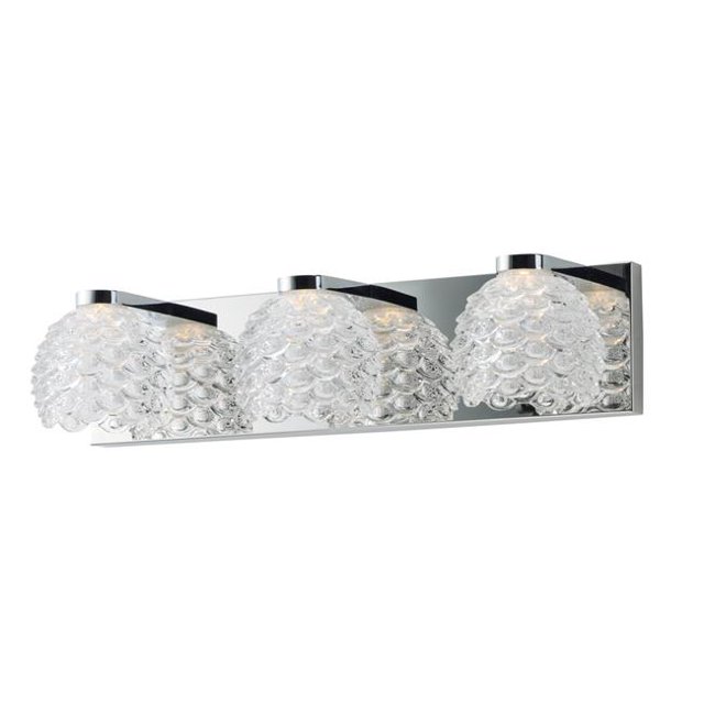 Maxim 9063CWPC 4.75 x 20.25 in. Fringe LED 3-Light Bath Vanity, Polished Chrome
